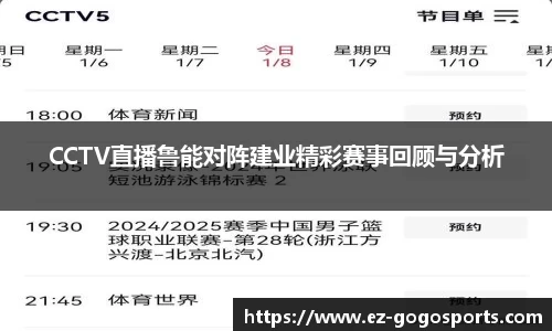 CCTV直播鲁能对阵建业精彩赛事回顾与分析